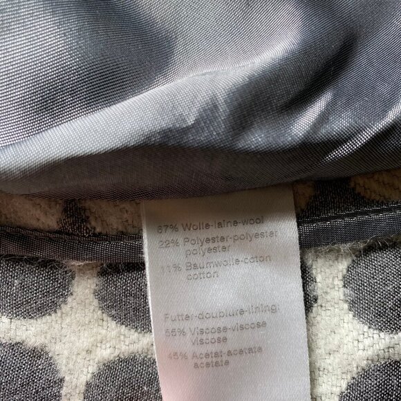 AKRIS PUNTO Grey & Ivory Polka Dot Wool Blend Blazer Size US 10 - Picture 7 of 11